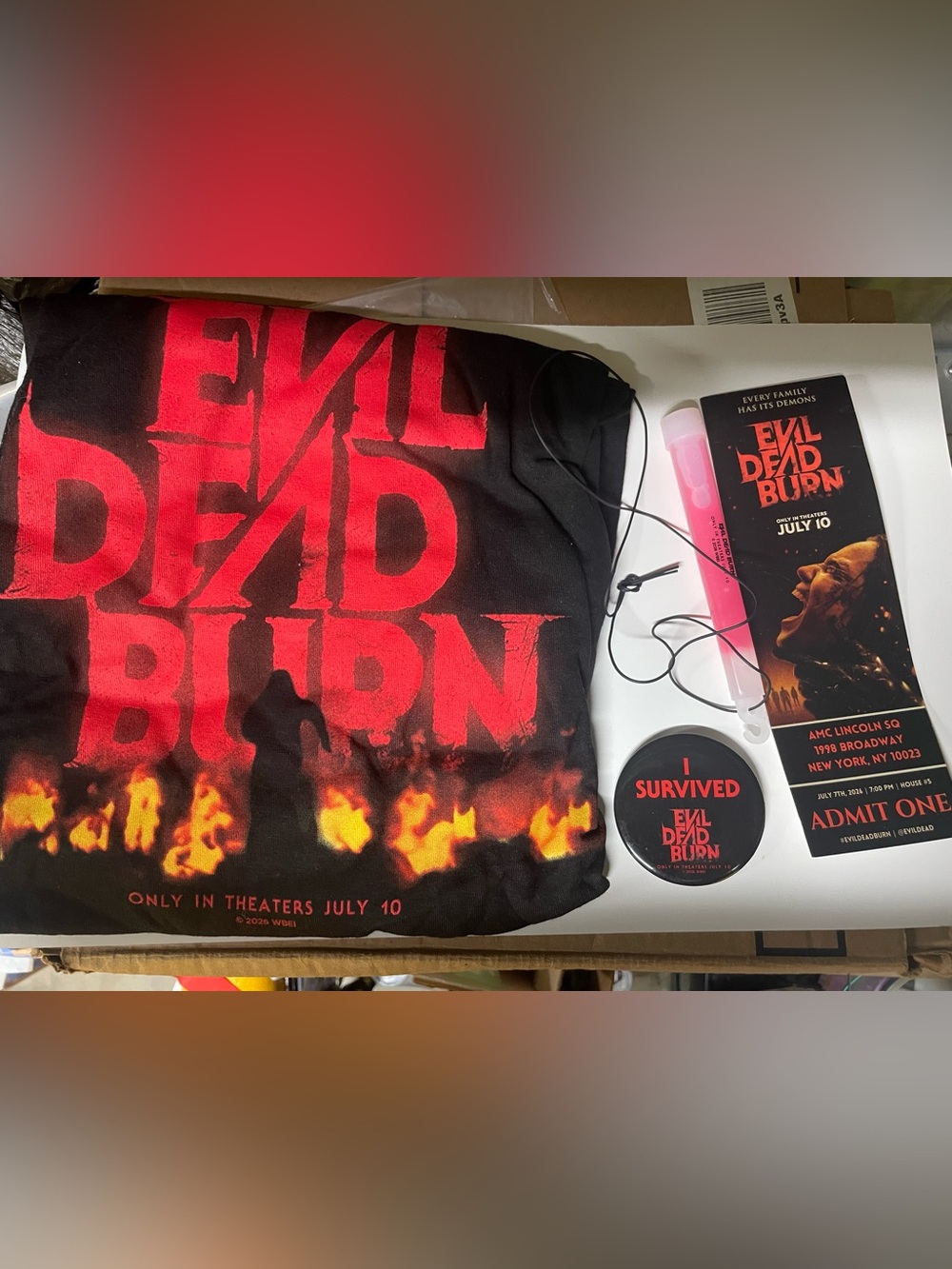 Evil Dead Burn tee shirt set